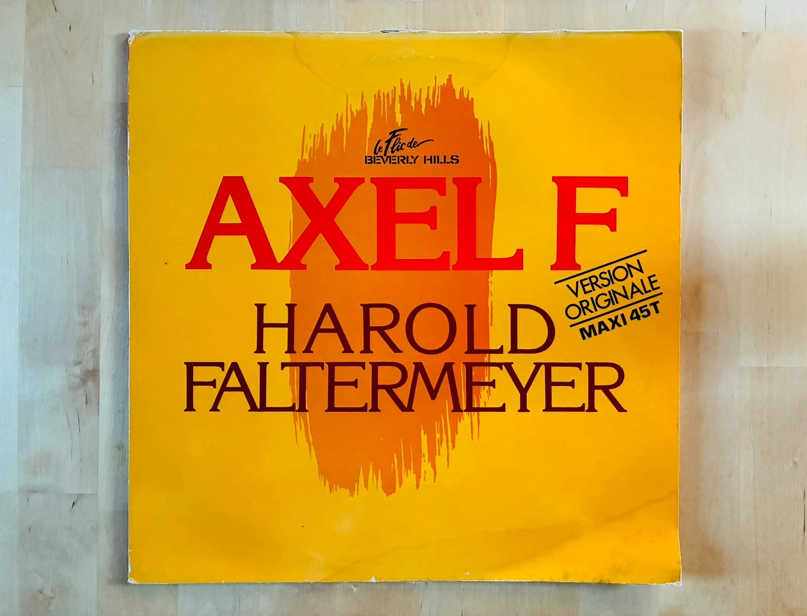 Disque vinyle maxi 45T Harold Faltermeyer Axel F.